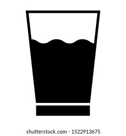 water glass glyph icon vector illustration