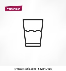 Water glass icon 