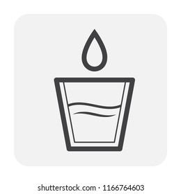 Water and glass icon design, black and outline.