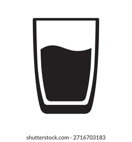 Water Glass Icon for Drinking, Refreshment, and Beverages