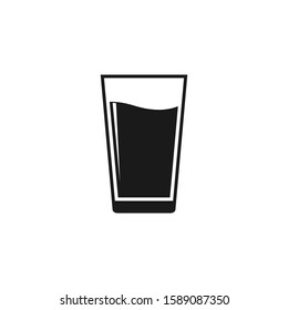 water glass icon. Flat Water glass, drink symbol vector illustration