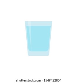 Water glass icon flat style