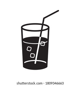 Water glass icon isolated on, drink vector for web or mobile