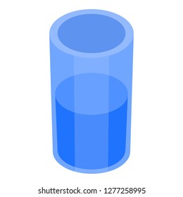 Water glass icon. Isometric of water glass vector icon for web design isolated on white background