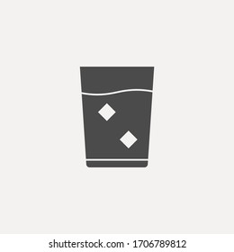 Water glass icon sign vector,Symbol, logo illustration for web and mobile