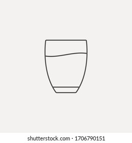 Water glass icon sign vector,Symbol, logo illustration for web and mobile