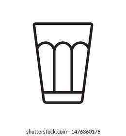 Water glass icon in trendy flat style design. Vector graphic illustration. Drink symbol for website design, logo, app, template, and ui. EPS 10.
