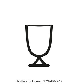 Water glass icon in trendy flat style design. graphic illustration. Drink symbol 