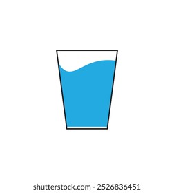Water glass icon in trendy flat style design. Vector graphic illustration. Drink symbol for website design, logo, app, template, and ui. EPS 10.