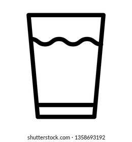 Water glass icon vector