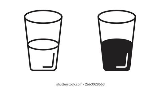 Water glass icon vector design element logo template