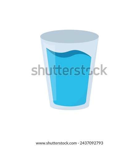 Water Glass Icon Vector Design.