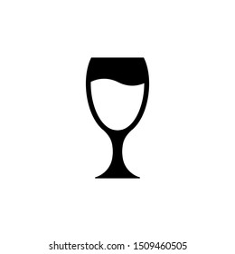 Water glass icon vector. Flat Water glass, drink symbol illustration