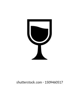 Water glass icon vector. Flat Water glass, drink symbol illustration