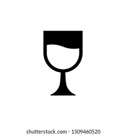 Water glass icon vector. Flat Water glass, drink symbol illustration