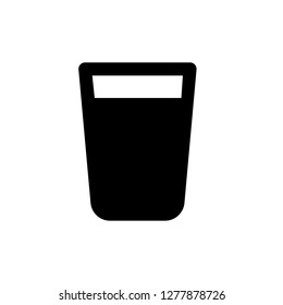 Water glass icon, vector illustration. Flat design style. vector water glass icon illustration isolated on white background, water glass icon Eps10. water glass icons graphic design vector symbols.
