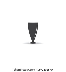 Water Glass Icon Vector Illustration Logo Template