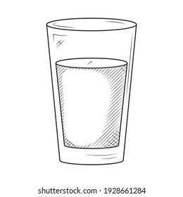 water glass icon, vector illustration