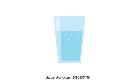 Wasserglas-Symbol Vektorgrafik einzeln auf Flachgrafik