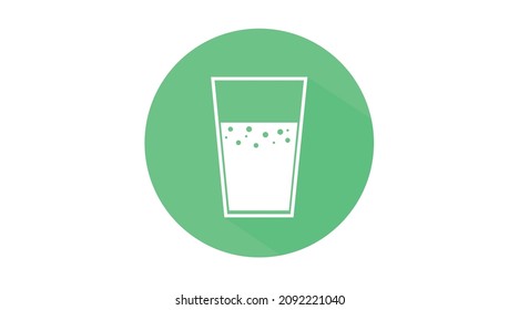 Icono de cristal de agua. Ilustración plana aislada por vectores