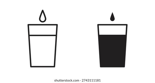 Water glass icon. Vector Isolated Illustration for web design.