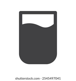 Esquema del logotipo del Vector del icono del vidrio de agua