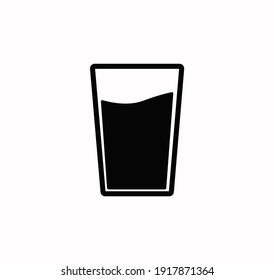 Water Glass Icon Vector On A White Background