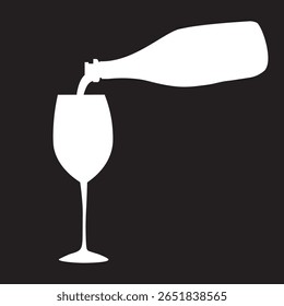 Water glass icon vector set in blue and back flat outline. Tall milk drink glass line pictogram. Stock vector 