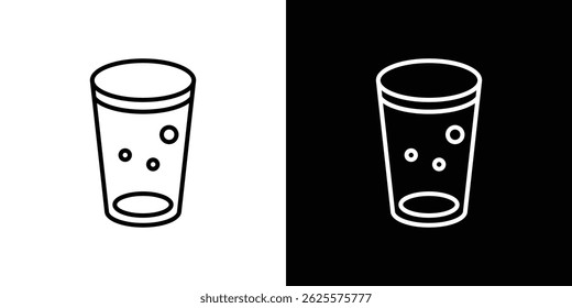 Water glass icon vector for web and mobile app. Symbol isolated.