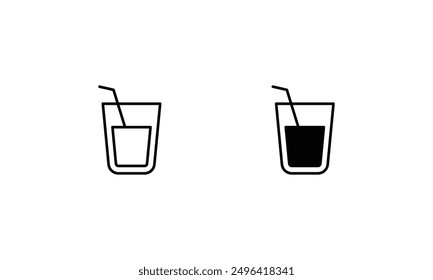 Wasserglas-Symbole setzen Vektorgrafik