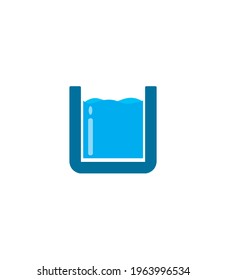vectores de logotipo de agua en vidrio