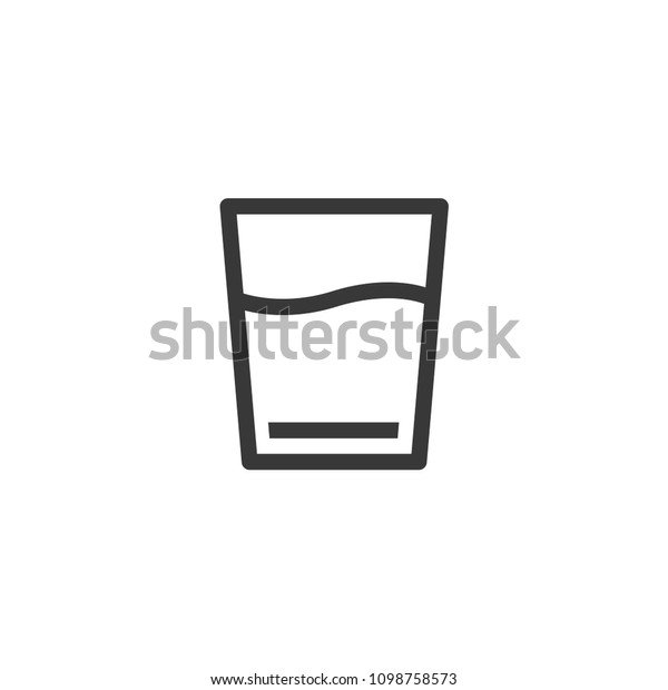 Water Glass Outline Icon Stock Vector (Royalty Free) 1098758573 ...