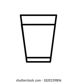 Water Glass Outline Icon Vector Stock Vector (Royalty Free) 1820139806 ...