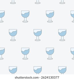 water glass seamless pattern design, repeated glass pattern background
