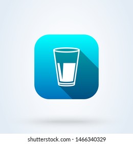 water glass Simple vector modern icon design illustration.