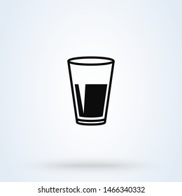 water glass Simple vector modern icon design illustration.