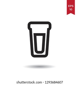 Water glass vector icon