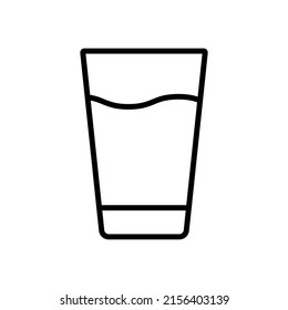 Water glass vector icon illustration isolated on white background