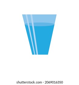 Water glass vector image or minimalist image