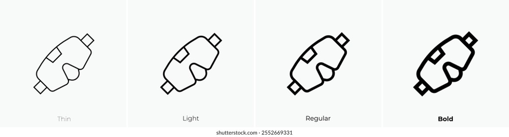 water glasses icon. Thin, Light Regular And Bold style design isolated on white background