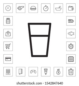 Water Glasses outline icon for web and mobile