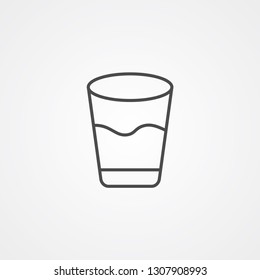 Water glasses vector icon sign symbol