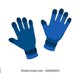 Water gloves cartoon vector illustration