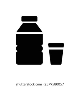 Water Glyph Icon. Water Icon