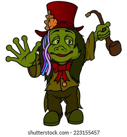 Water Goblin - Colored Cartoon Illustration, Vector