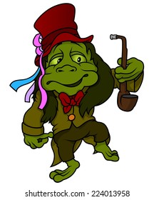 Water Goblin - Colored Cartoon Illustration, Vector