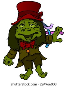 Water Goblin - Colored Cartoon Illustration, Vector