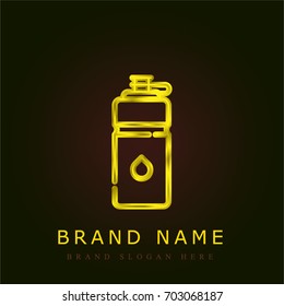Water golden metallic logo