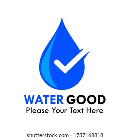 Water good logo design template illustration. there is water.
