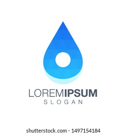 water gradient color logo design